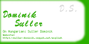 dominik suller business card